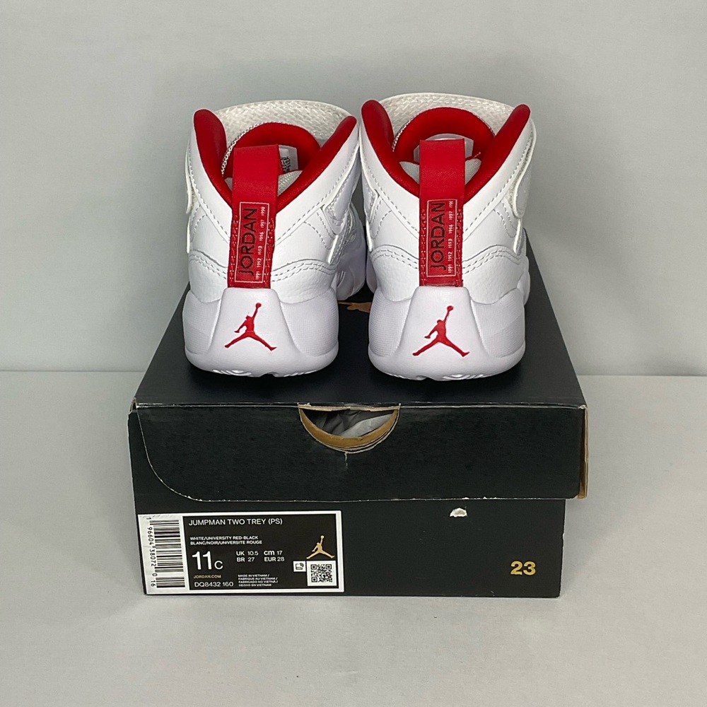White and Red Jumpman Two Trey Sneakers - size 11c - Picture 2 of 11